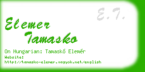 elemer tamasko business card
